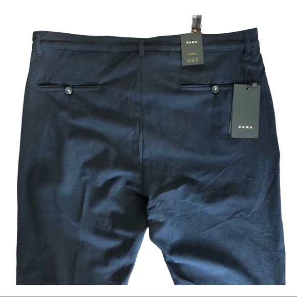 🌸2/$30🌸 Men’s Zara Skinny Ankle Carrot Fit Navy Pant Size 38 - Picture 5 of 6